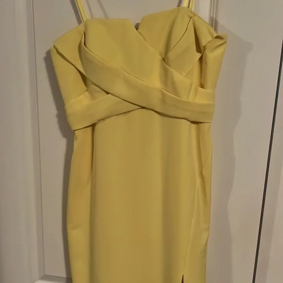 Aidan Mattox Notched Strapless Crepe dress, sz6., - Picture 3 of 3